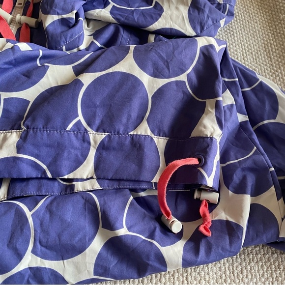 Boden Purple Dot Anorak With Hood, 1/4 Zip, Elastic at Sleeves and bottom Sz 10 - Picture 5 of 6